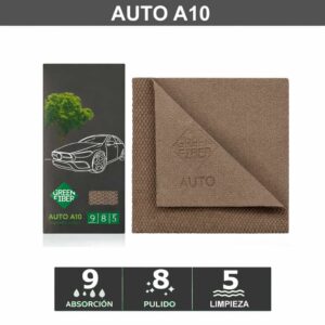 Paño microfibra auto absorbente Green Fiber A10 secado rápido sin rayas
