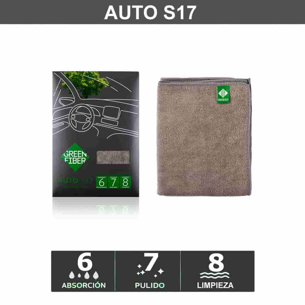 Paño S17 Green Fiber interior y exterior auto