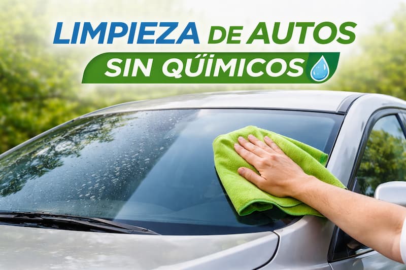Limpieza de auto sin químicos con paño de microfibra