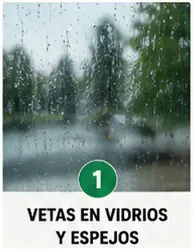 vidrios con vetas manchas de limpieza y marcas en el vidrio