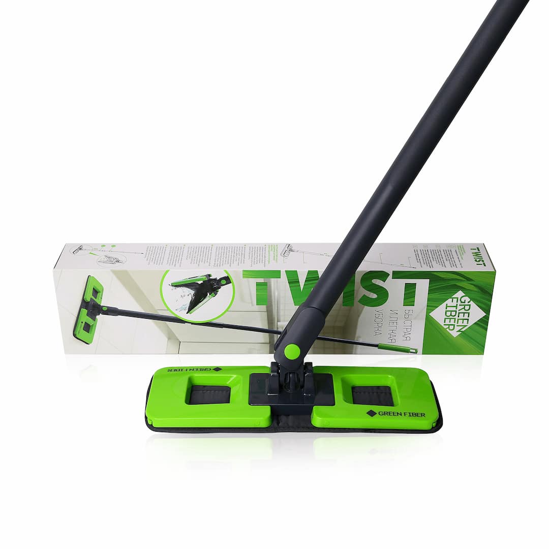 Mopa con escurridor Green Fiber TWIST para limpiar pisos - Image 2